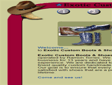 Tablet Screenshot of exoticcustombootsandshoes.com